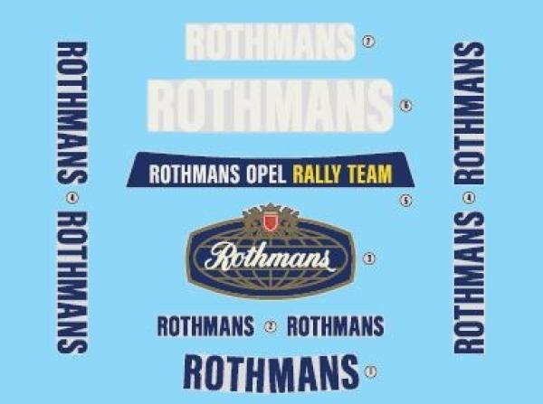 OPEL ASCONA 400  1982 RÖHRL / GEISTDORFER Rothmans Decal 1:24